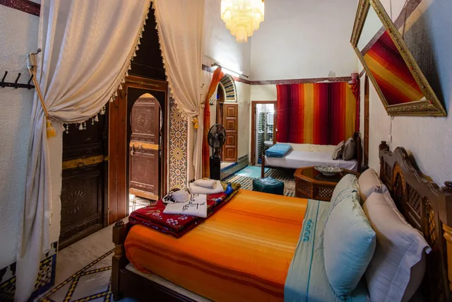 Room, Double and Twin Beds, Large, Riad Meski 1/2