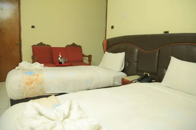 غرفة ديلوكس بسرير كينج بإطلالة على البحيرة بشرفة، Dib Anbessa Hotel 6/9