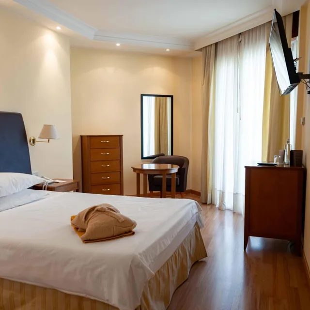 غرفة بشرفة مفردة بسرير فردي، Hotel Terme Leonardo 1/2