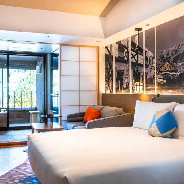 غرفة قياسية بسرير كينج بإطلالة على النهر، Hotel Indigo Hakone Gora 2/4