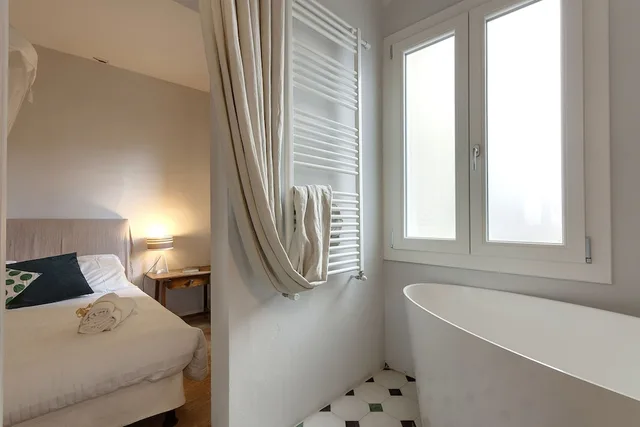 شقة بسريرين كوين بغرفتي نوم مع أريكة، Mamo Florence - Nori Apartment 3/10