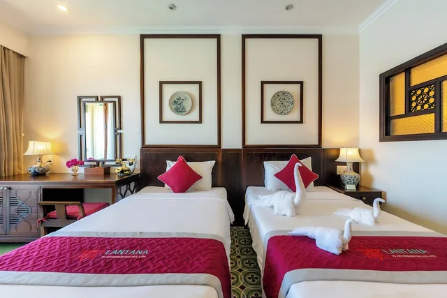 غرفة ديلوكس بإطلالة على النهر بشرفة، Lantana Riverside Hoi An Boutique Hotel Spa 2/7