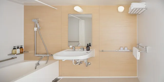غرفة بسريرين منفصلين مع أريكة لذوي الإعاقة، Hotel Mid in Kuramae Ekimae 3/3