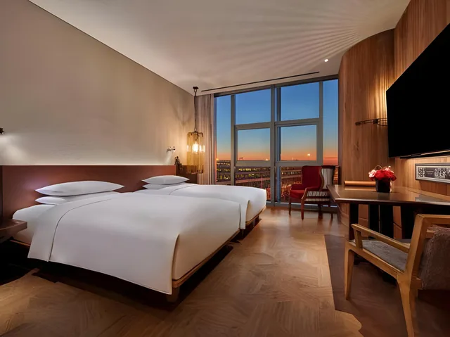 غرفة بسريرين منفصلين بإطلالة، Mumian Hotel Beijing Daxing Airport 2/2