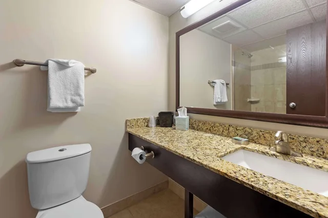 غرفة قياسية بسرير كينج بإطلالة على المسبح مع أريكة بحوض جاكوزي، Best Western Pembroke Inn Conference Centre 1/3