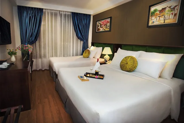غرفة ديلوكس بسرير كوين، Aviary Hanoi Hotel and Travel 7/8