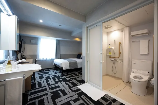 غرفة كومفورت بسرير مزدوج لذوي الإعاقة، Hotel KAN-RAKU Akita Kawabata 1/1