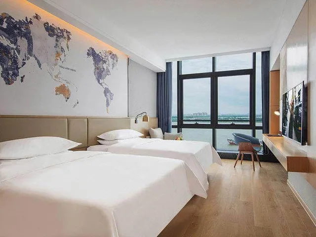 غرفة ديلوكس بسريرين منفصلين بإطلالة، Kyriad Marvelous Hotel (Guangzhou China Railway Tunnel Bureau Headquarters) 1/1