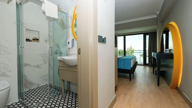 غرفة بسرير مزدوج بإطلالة على البحر، Sea City Devran Hotel & Spa 4/4