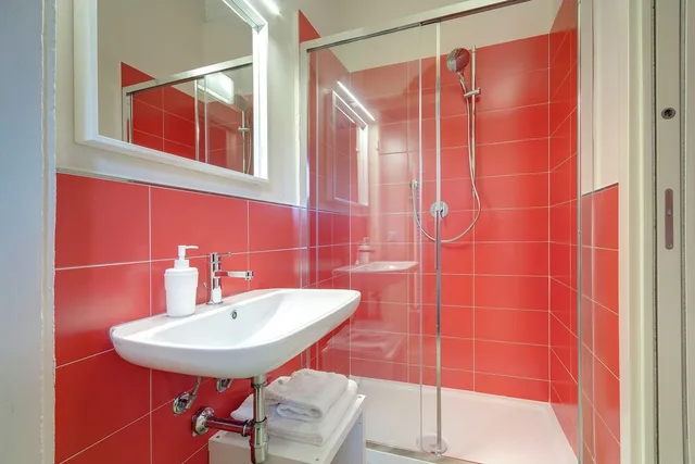 شقة بسريرين مزدوجين مع أريكة، Mamo Florence - Hibisco Apartment 6/10