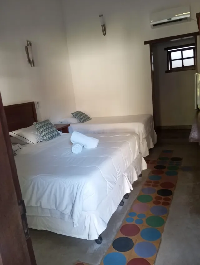 غرفة ديلوكس ثلاثية بإطلالة على الحديقة، Pousada Vila do Beco 2/2