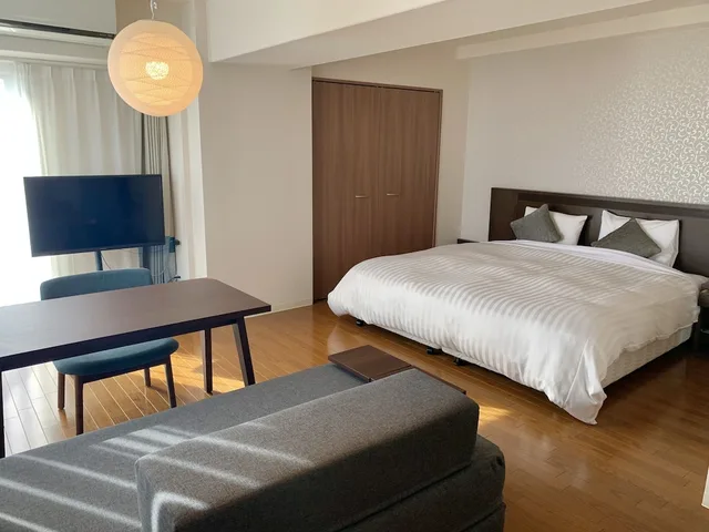 غرفة سوبيريور بسرير كينج مع أريكة بحوض استحمام، Hotel Global View Hakodate 1/2