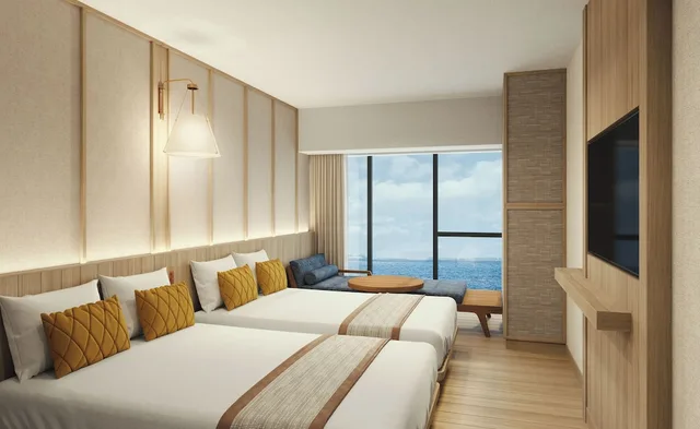 Superior, 2 Double Beds, Ocean Front, Sofa، Grand Monday Resort Tokyo Bay Maihama 4/9