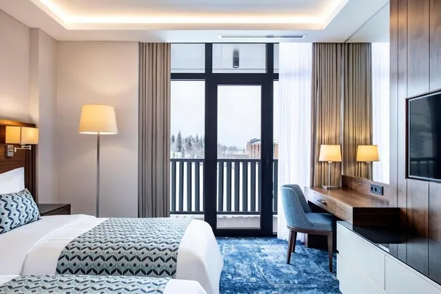 غرفة بريميير بسريرين منفصلين، Ambassadori Goderdzi Hotel 1/1