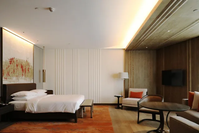 غرفة غراند كلوب ديلوكس بانورامية بسرير كينج بإطلالة على المدينة، Grand Hyatt Xi an 2/5