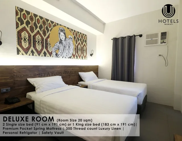 Deluxe, Twin Beds, U Hotels Makati 6/10