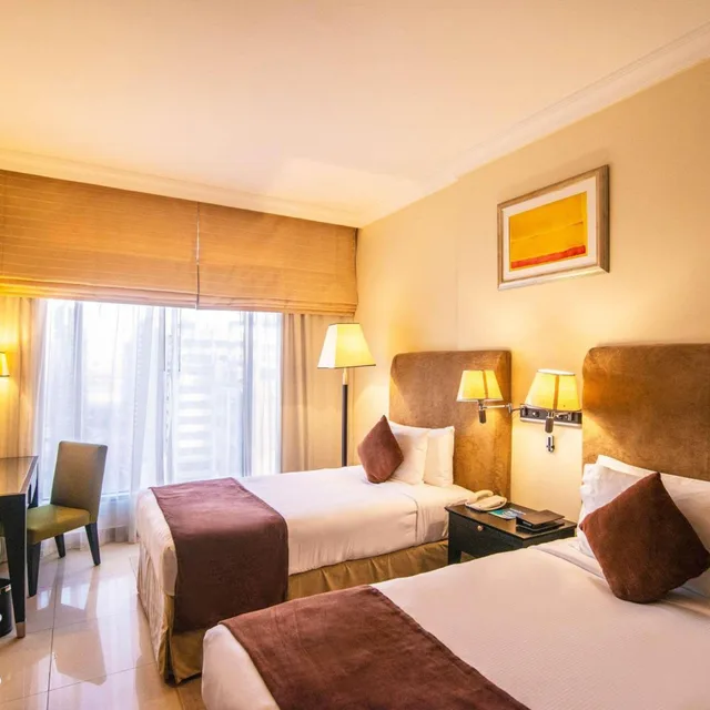 شقة ديلوكس بسرير كينج وسريرين منفصلين بإطلالة على المدينة بغرفتي نوم، Mercure Dubai Barsha Heights Hotel Suites and Apartments 4/13