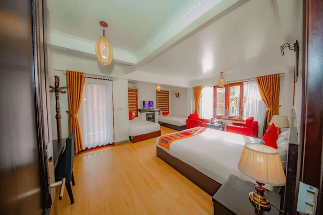 غرفة سوبيريور عائلية بسرير مزدوج وسريرين منفصلين، Sapa Elite Hotel 1/1
