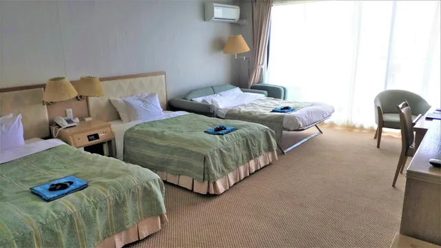 غرفة بسريرين منفصلين بإطلالة على البحر للمدخنين، Onahama Ocean Hotel Golf Club 7/8