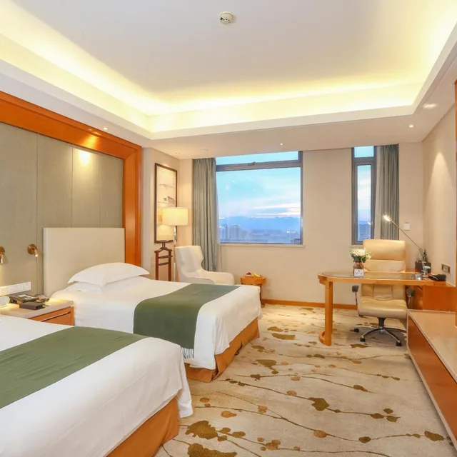 غرفة بزنس بسريرين منفصلين بإطلالة على المدينة، Yiwu Shangcheng Hotel 1/8