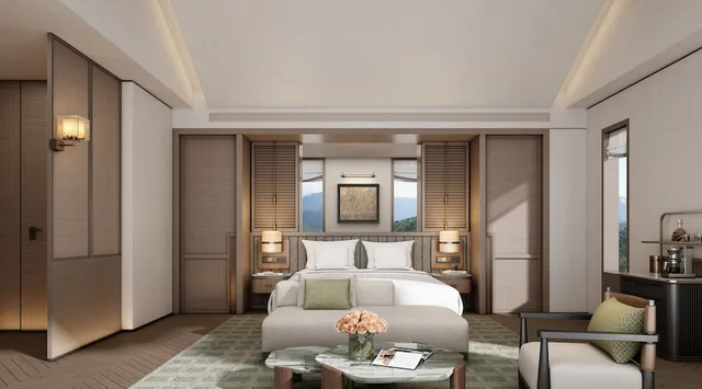 جناح بسرير كينج وسرير فردي بغرفة نوم واحدة، Holiday Inn Resort Ningbo Ninghai by IHG 3/7