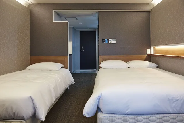 غرفة ديلوكس بسرير مزدوج وسرير فردي، Royal Square Hotel Seoul 3/5