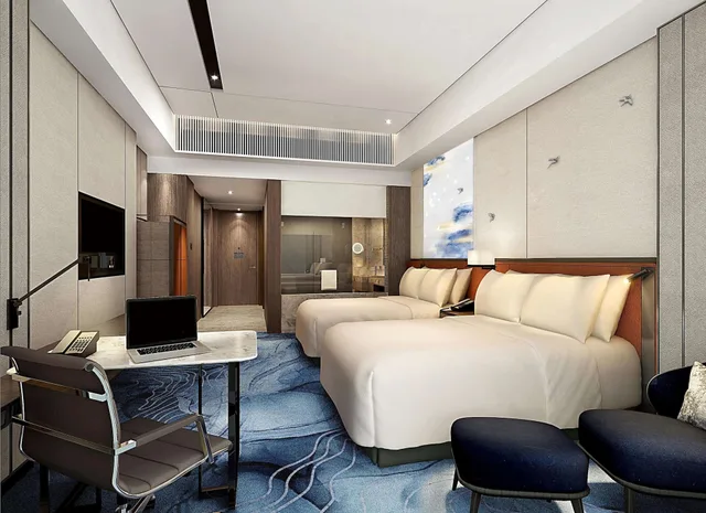 غرفة بسريرين منفصلين في طابق مرتفع، Hilton Guiyang Hotel 7/10