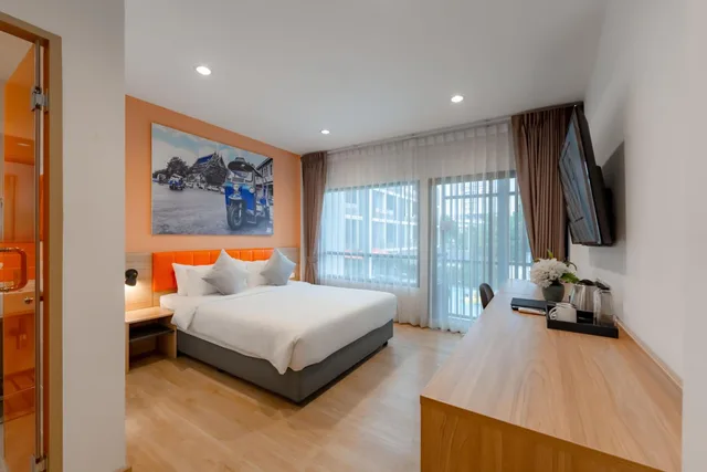 غرفة ديلوكس بسرير كوين بإطلالة على المسبح، Moji Don Mueang Airport Hotel - Bangkok 2/2