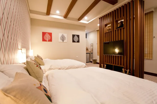 غرفة كومفورت رباعية بسريرين مزدوجين، Li Wu Zuo Can B&amp;B 1/6