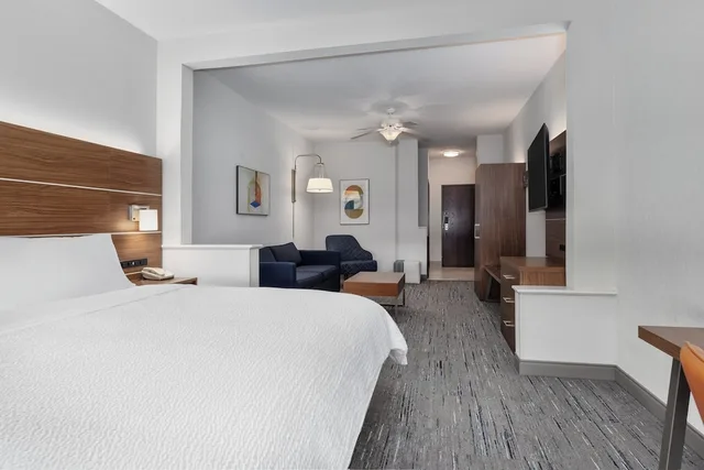 جناح بسرير كينج مع أريكة بمنطقة جلوس، Holiday Inn Express Hotel And Suites Jasper 1/1