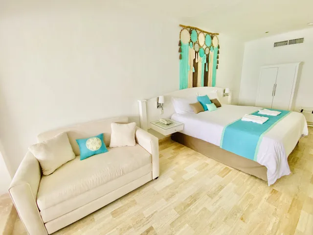 غرفة ديلوكس بسرير كينج بإطلالة على البحر، Cyan Cancun Resort & Spa 1/4