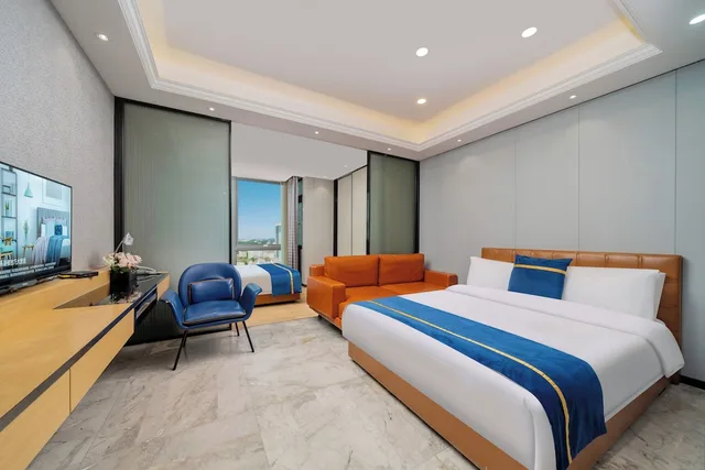 غرفة سوبيريور بسريرين مزدوجين بإطلالة على المدينة، Weekend International Apartment- Beijing Rd A-mall 1/8