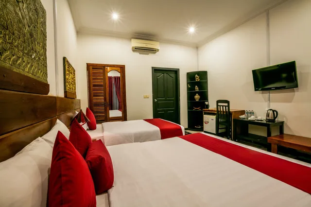 غرفة ديلوكس ثلاثية بإطلالة على المسبح بغرفة نوم واحدة، Asanak D'angkor Boutique Hotel 5/10