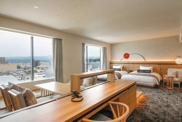 غرفة يابانية غربية بريميير بفراش فوتون، Takayama Green Hotel - Keio Group Hotels 1/1