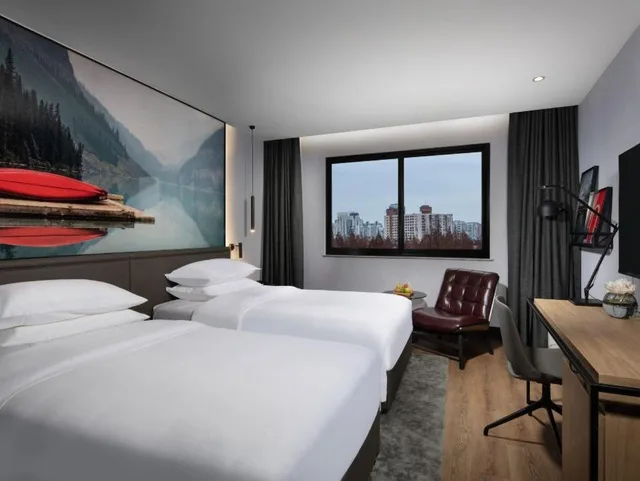 غرفة كومفورت بسريرين منفصلين، Jinjiang Metropolo Hotel Shanghai Baiyulan 1/1