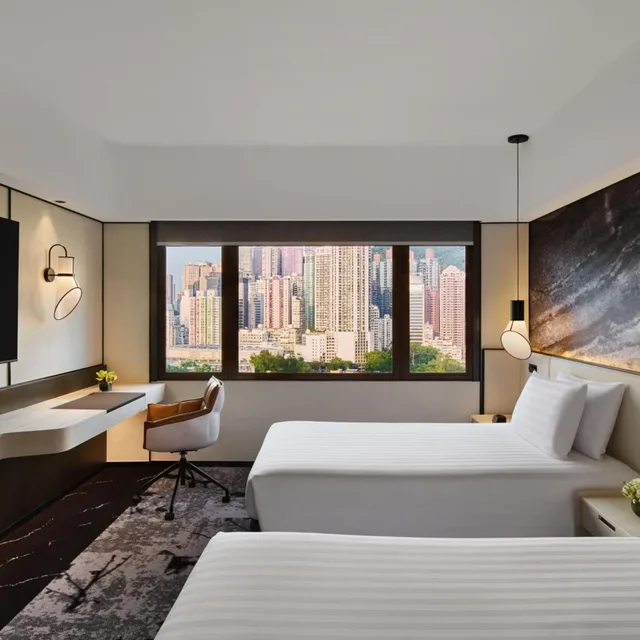 غرفة بريميوم بانورامية بسرير فردي بإطلالة، The Park Lane Hong Kong, Autograph Collection 4/6