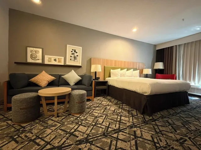جناح ديلوكس بسرير كينج بغرفة نوم واحدة مع أريكة، Country Inn & Suites by Radisson, Novi, MI 8/10