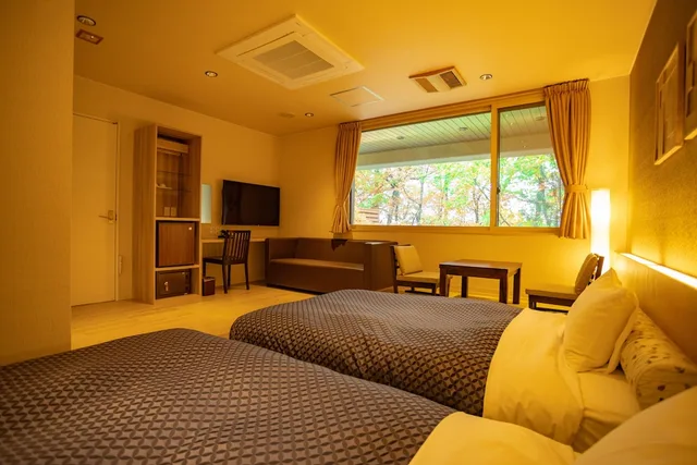 Western, Twin Beds, Outdoor Bath، Hanakagura 1/1