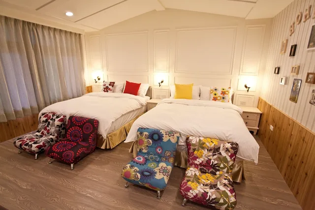 غرفة كومفورت رباعية بسريرين مزدوجين، Li Wu Zuo Can B&amp;B 4/6
