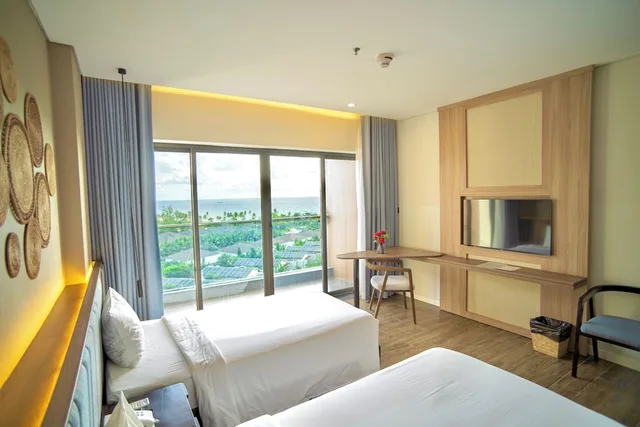 غرفة ديلوكس بسرير مزدوج أو سريرين منفصلين بإطلالة على البحر بشرفة، Sonaga Beach Resort & Villas Phu Quoc 7/10