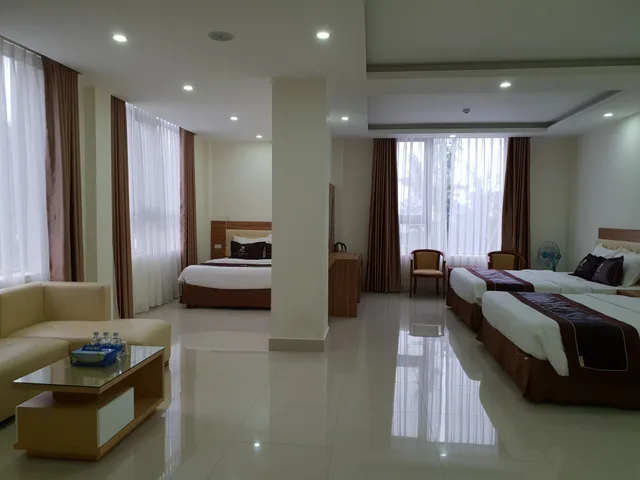 غرفة متصلة بسريرين مزدوجين، Phu Cuong Beach Hotel 3/7