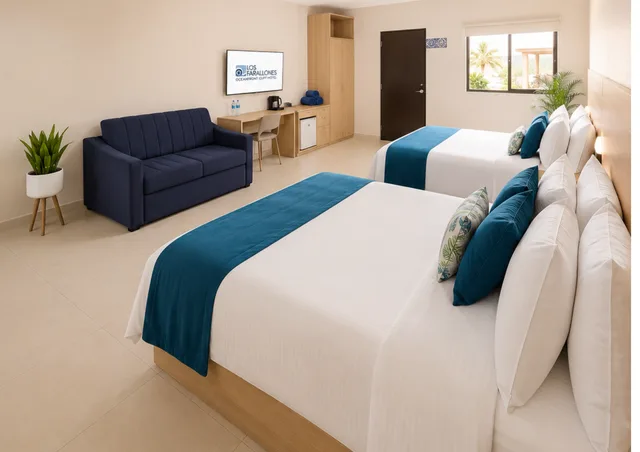 غرفة عائلية بشرفة، Hotel Los Farallones 3/3