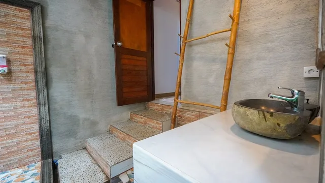 غرفة عائلية بسرير كوين بإطلالة على الحديقة بغرفتي نوم، Darsan Lembongan Boutique Cottage 8/8