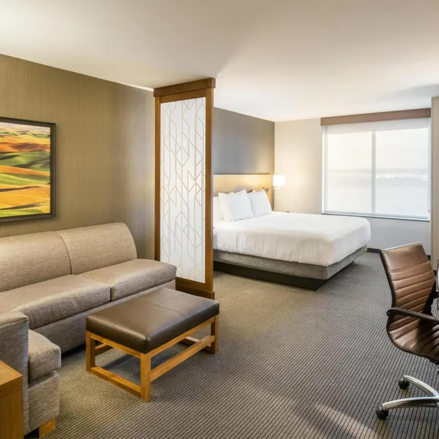 Room, King Bed, River View, Sofa, Hyatt Place East Moline/Quad Cities 1/2