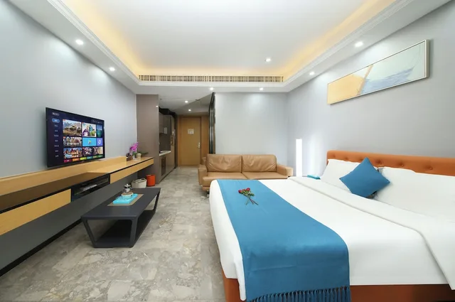 استوديو تنفيذي بسريرين منفصلين وسريرين كوين، Pengman International Apartment Hotel (Beijing Road Jiedeng Duhui) 4/9