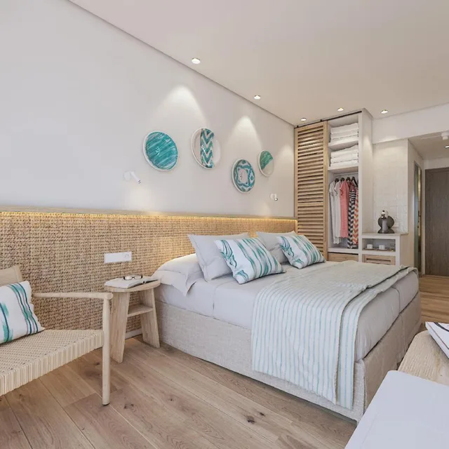 غرفة بسرير مزدوج أو سريرين منفصلين بشرفة، Hotel More 2/7