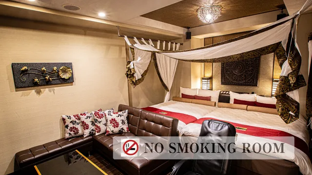غرفة كبيرة بسريرين كوين مع أريكة للمدخنين، Hotel BaliAn Resort Higashi Shinjyuku 1/1