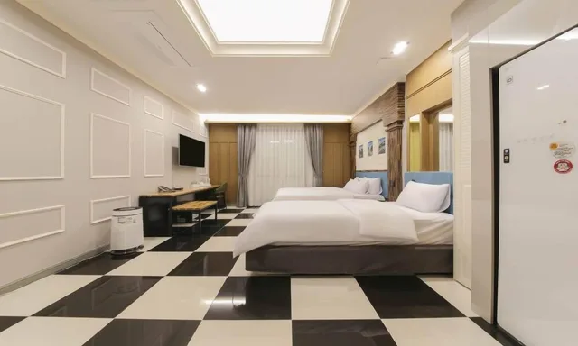 غرفة عائلية بسرير مزدوج وسرير فردي، Gwangju Gwangsangu Hanam Hound Hotel 2/3