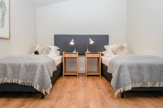 غرفة بسرير مزدوج أو سريرين منفصلين، Hotel Husafell 6/8