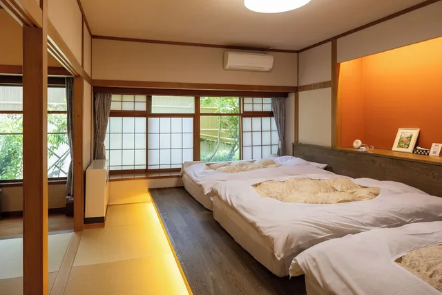 جناح بريميوم بفرشتي فوتون وثلاثة أسرّة، Ryokan Warabino 1/1